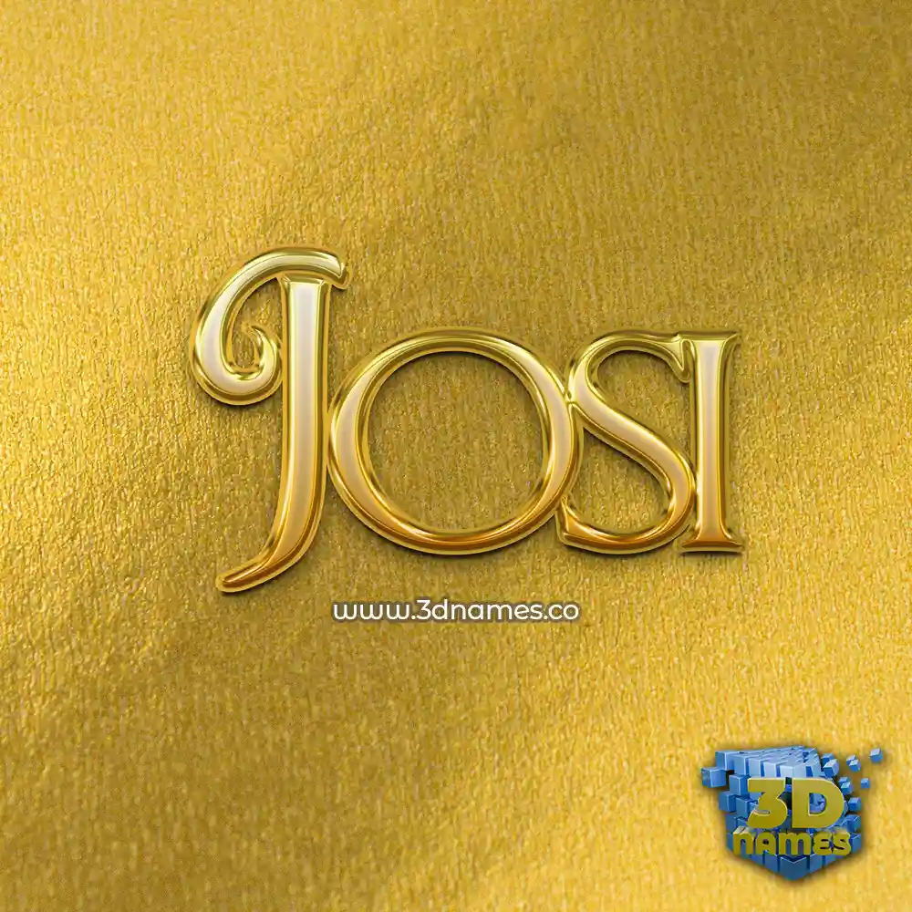 josi in All Gold style - 3D name wallpaper