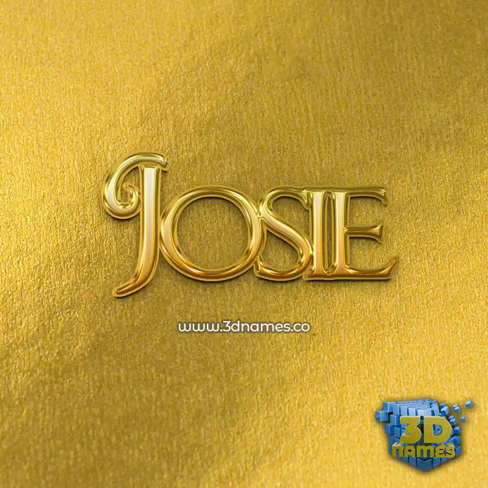 josie in All Gold style - 3D name wallpaper