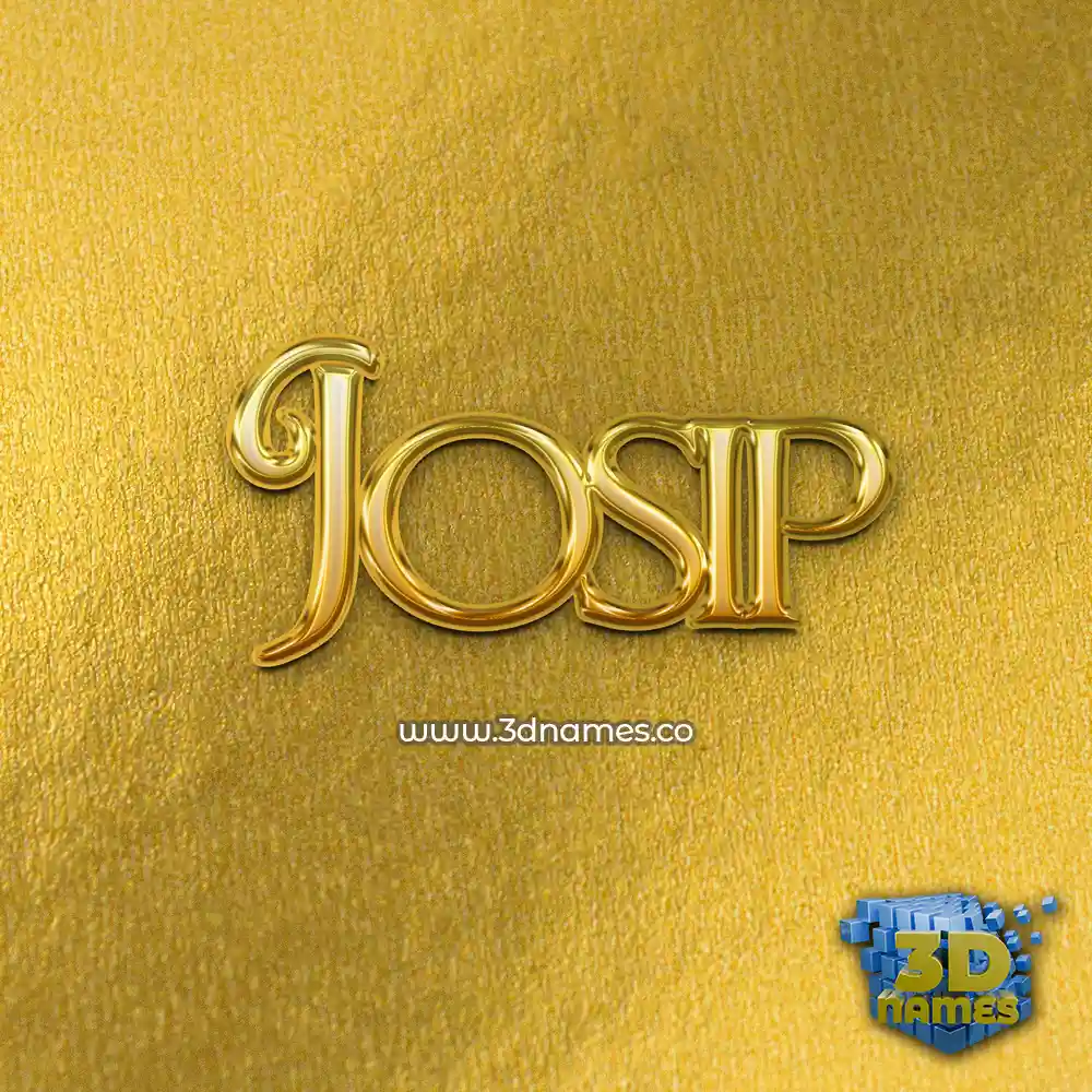 josip in All Gold style - 3D name wallpaper