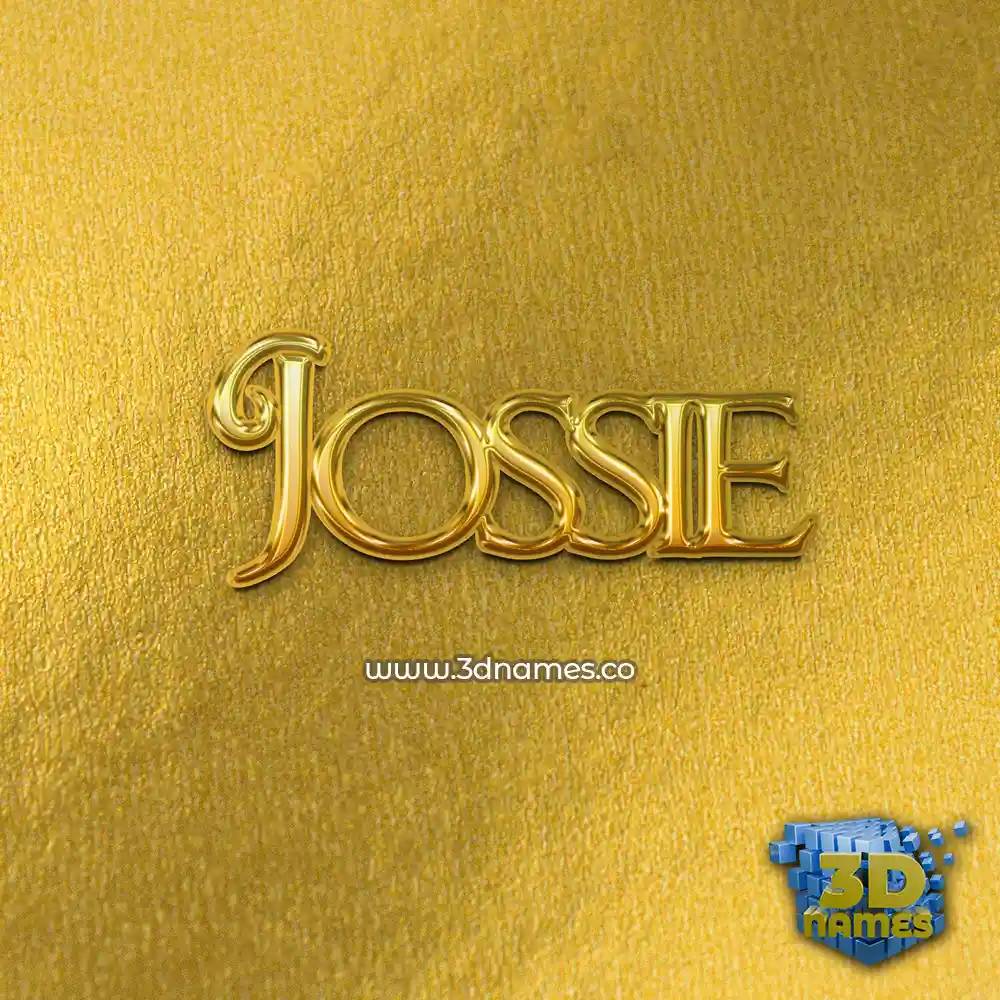 jossie in All Gold style - 3D name wallpaper