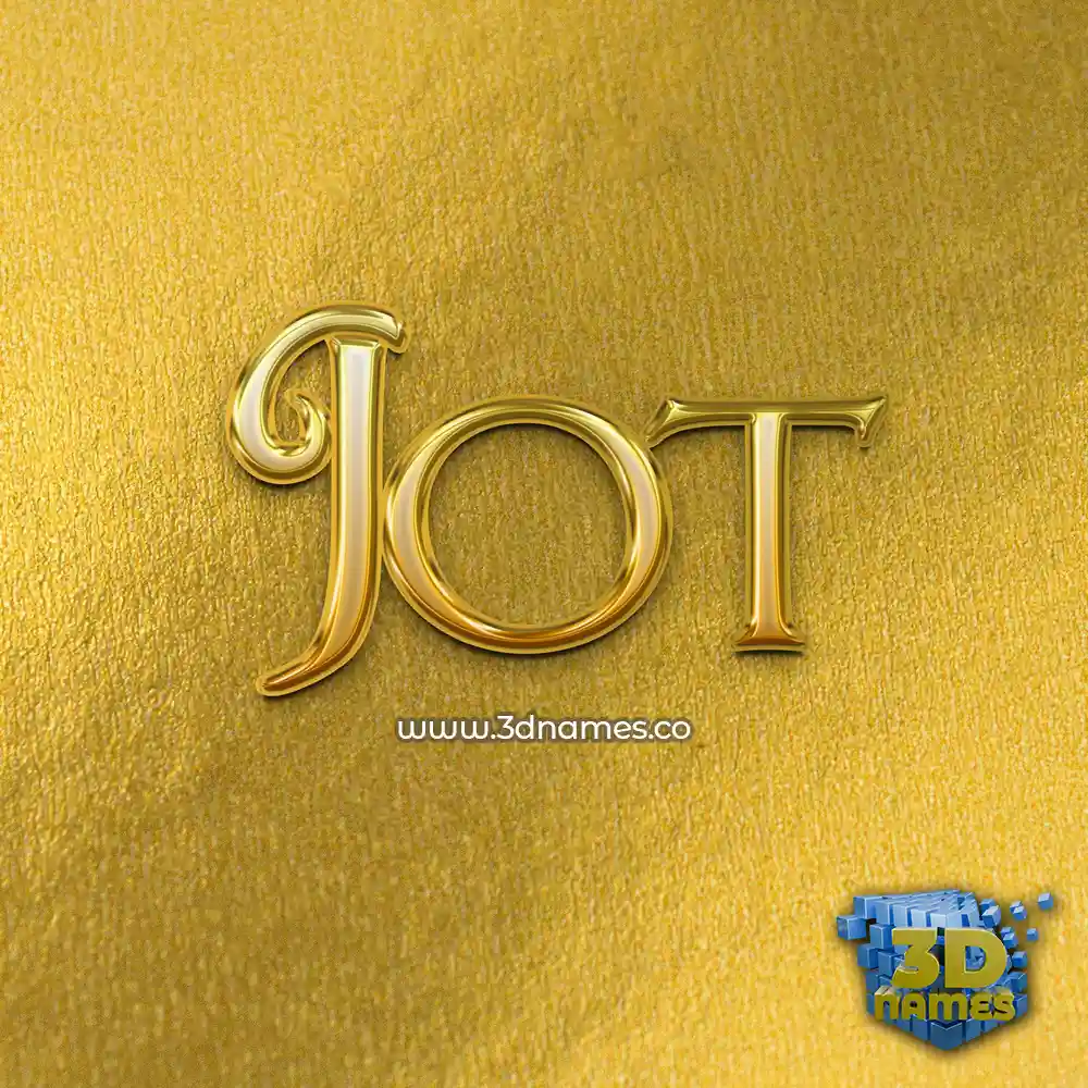 jot in All Gold style - 3D name wallpaper