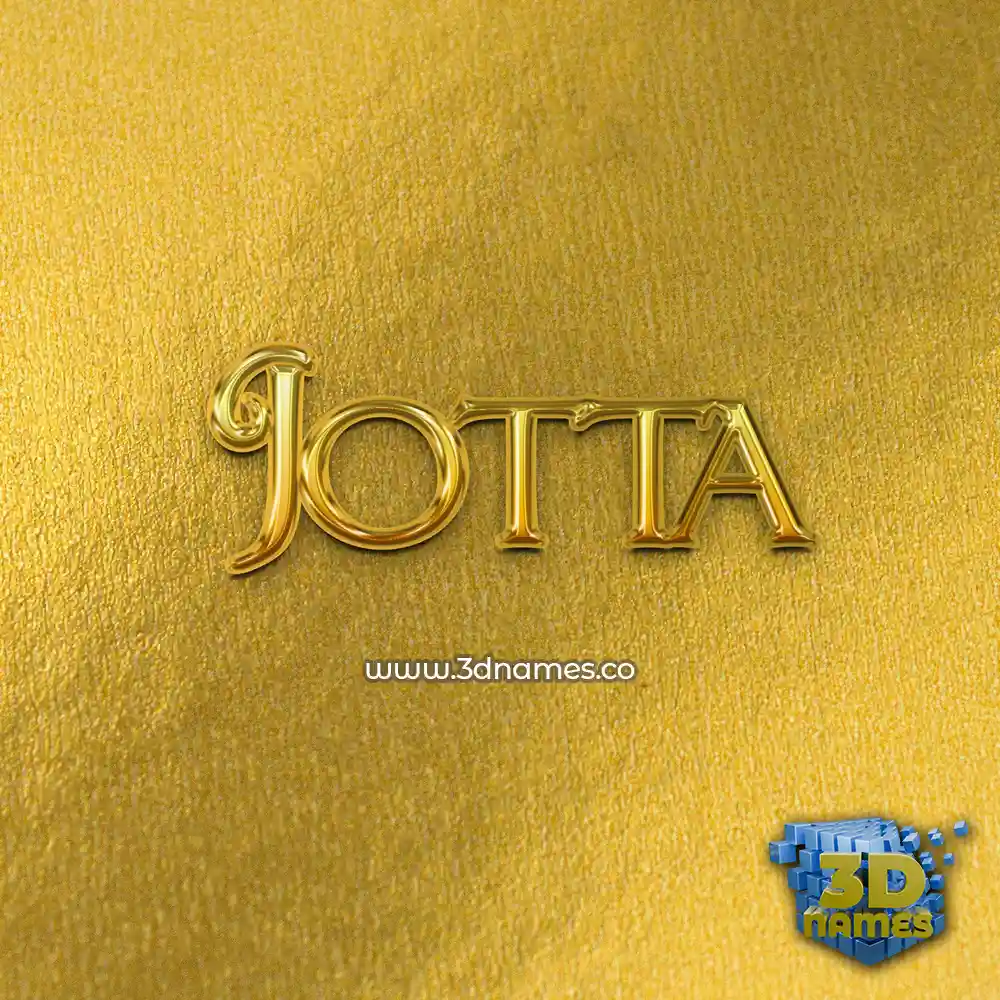 jotta in All Gold style - 3D name wallpaper