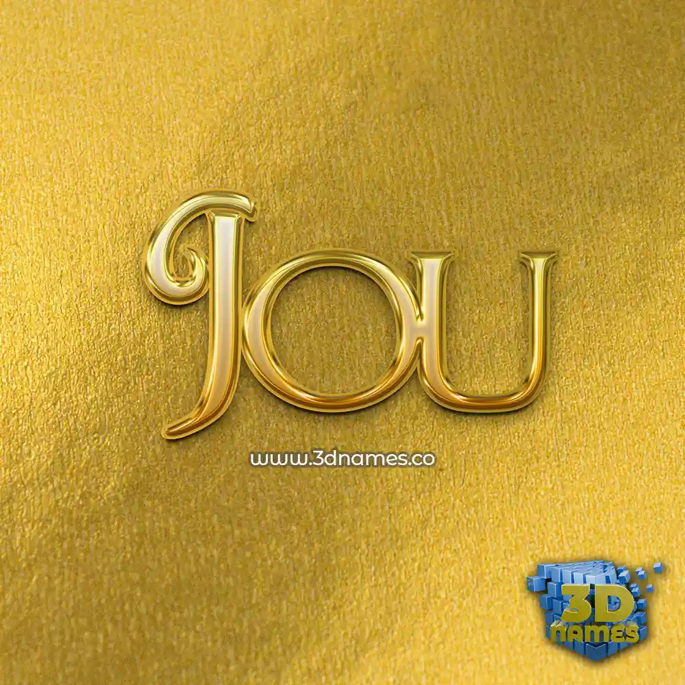 jou in All Gold style - 3D name wallpaper
