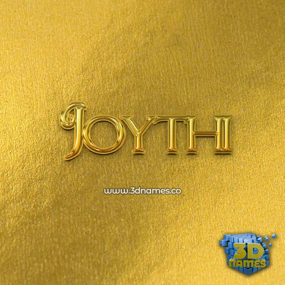 joythi in All Gold style - 3D name wallpaper