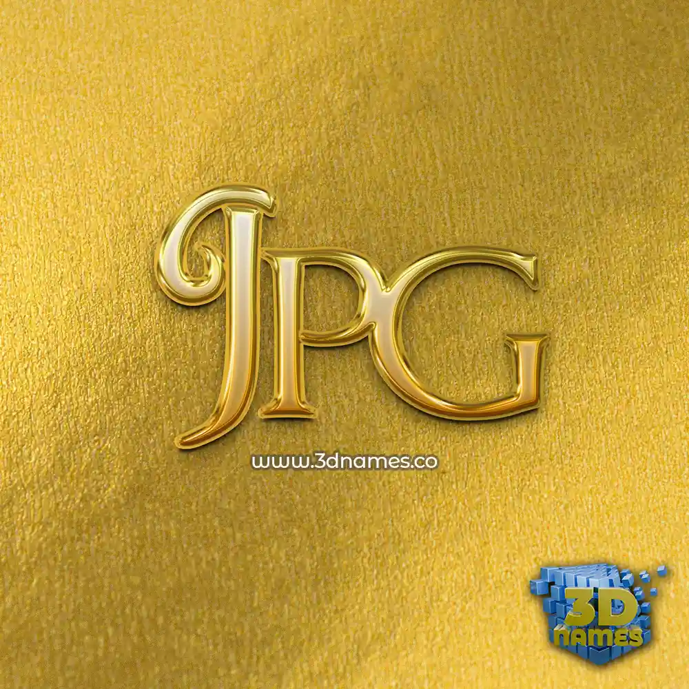 jpg in All Gold style - 3D name wallpaper