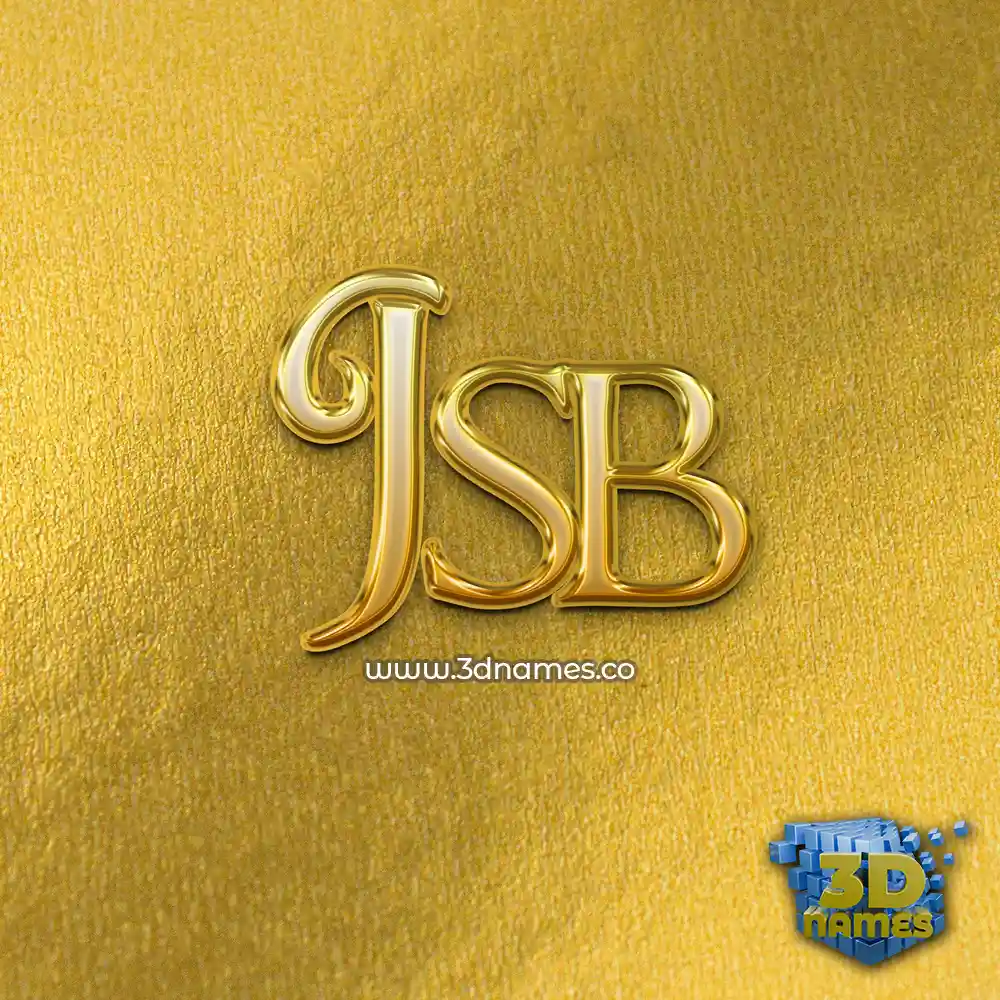 jsb in All Gold style - 3D name wallpaper