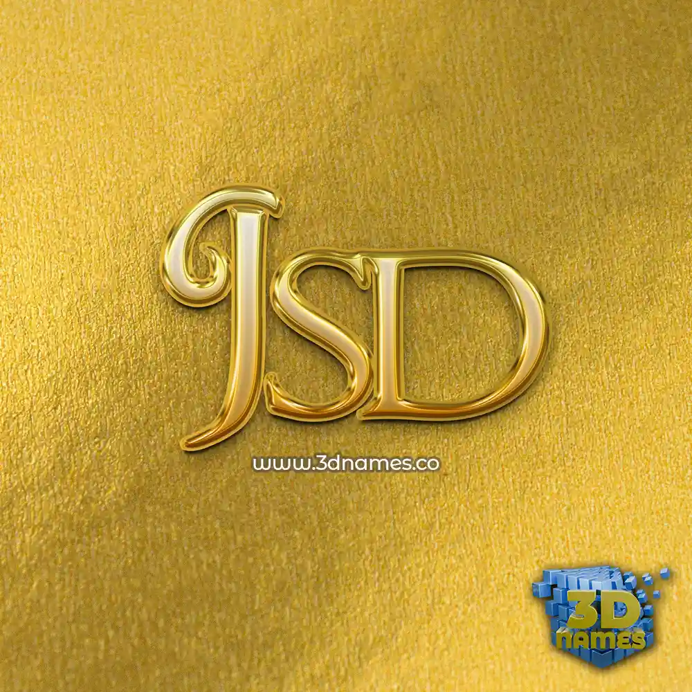 jsd in All Gold style - 3D name wallpaper