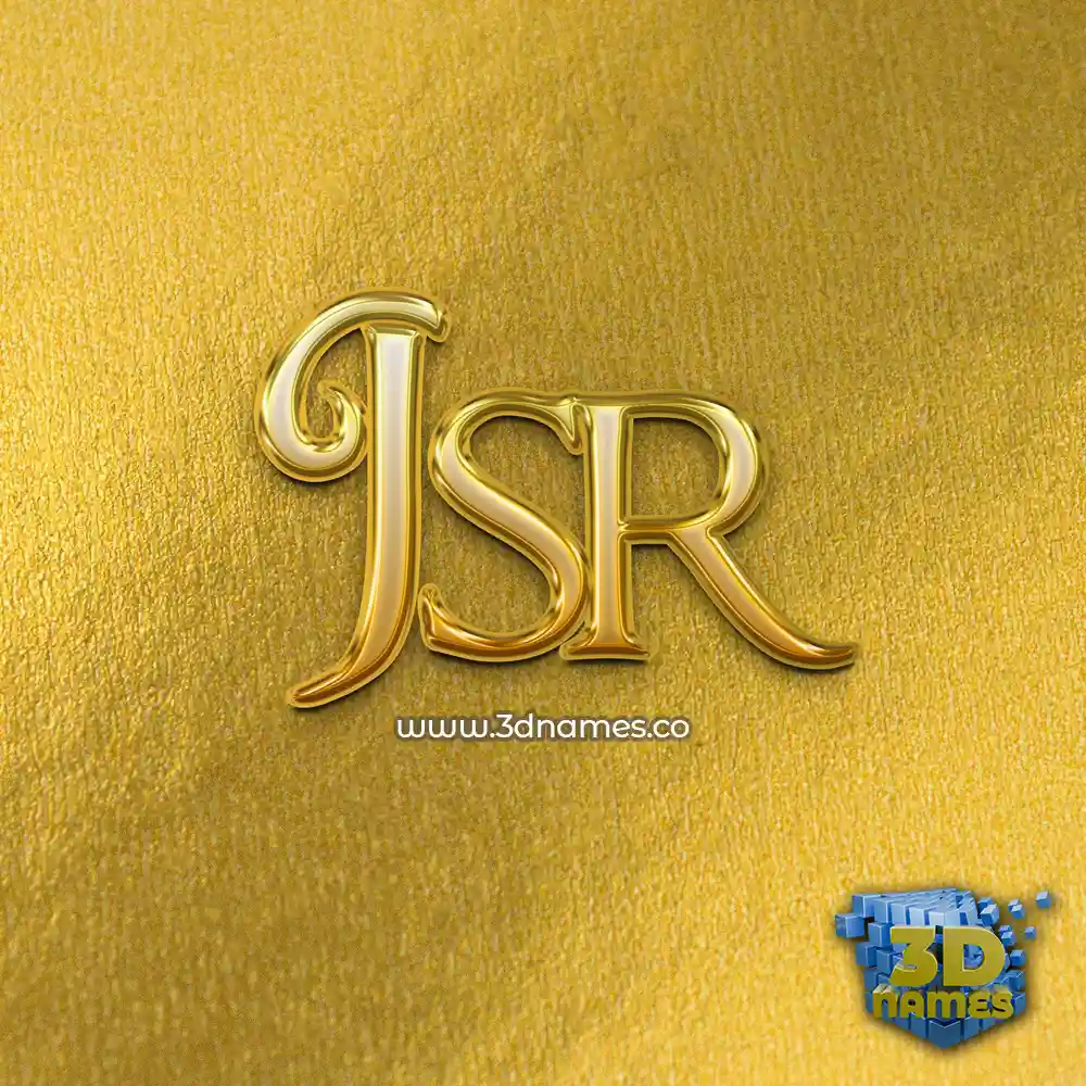 jsr in All Gold style - 3D name wallpaper