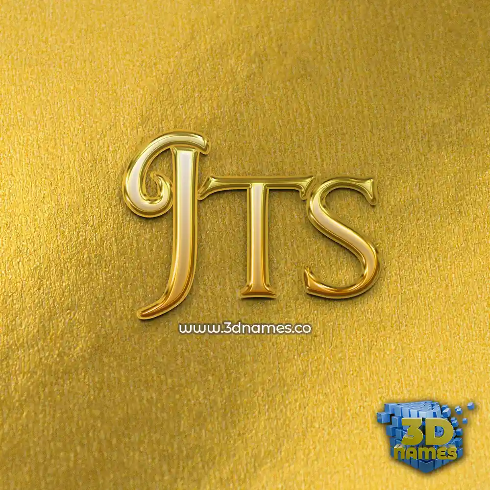 jts in All Gold style - 3D name wallpaper