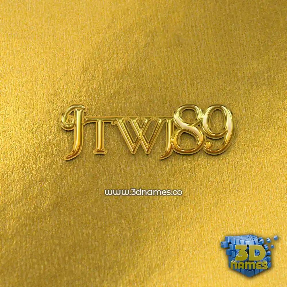 jtwj89 in All Gold style - 3D name wallpaper
