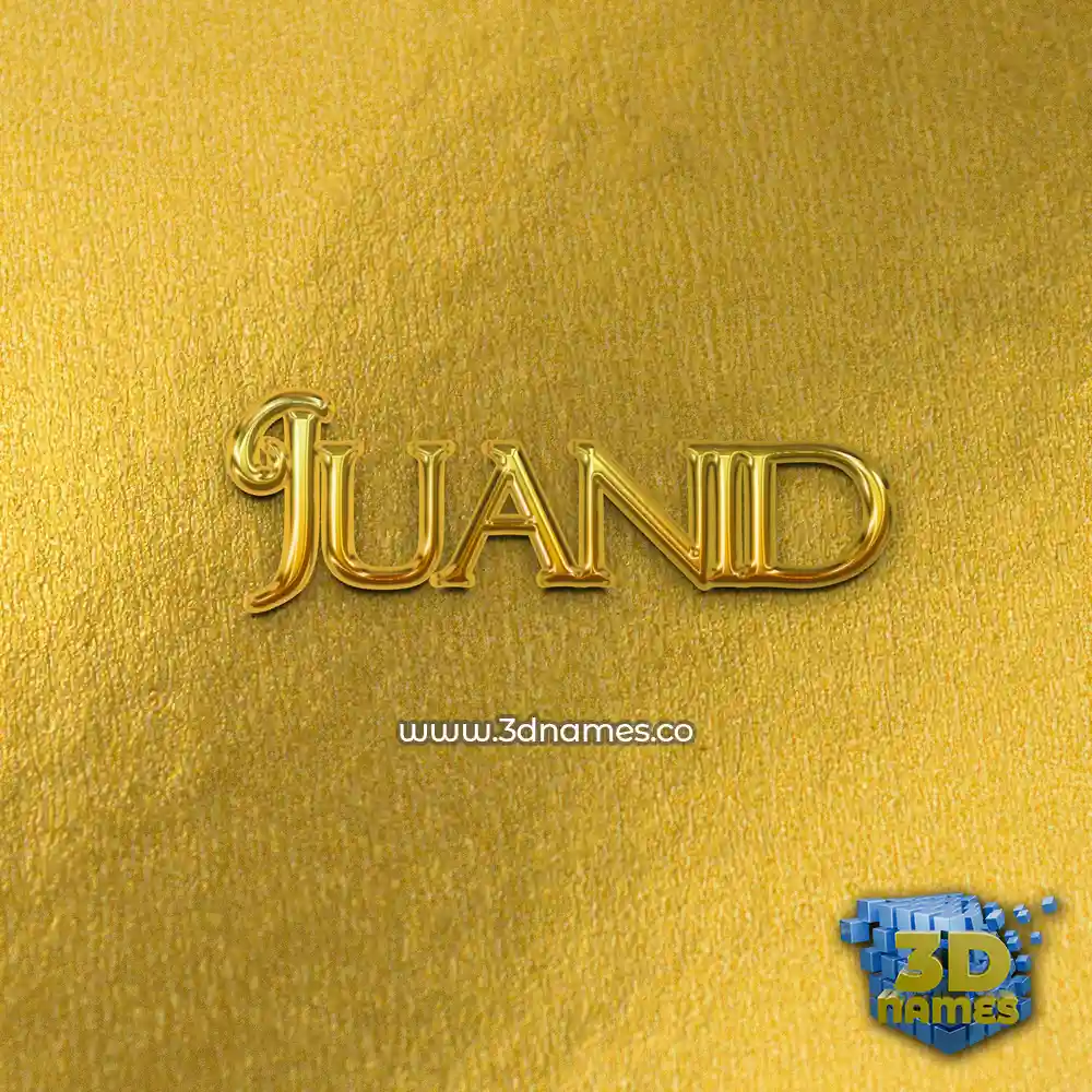 juanid in All Gold style - 3D name wallpaper