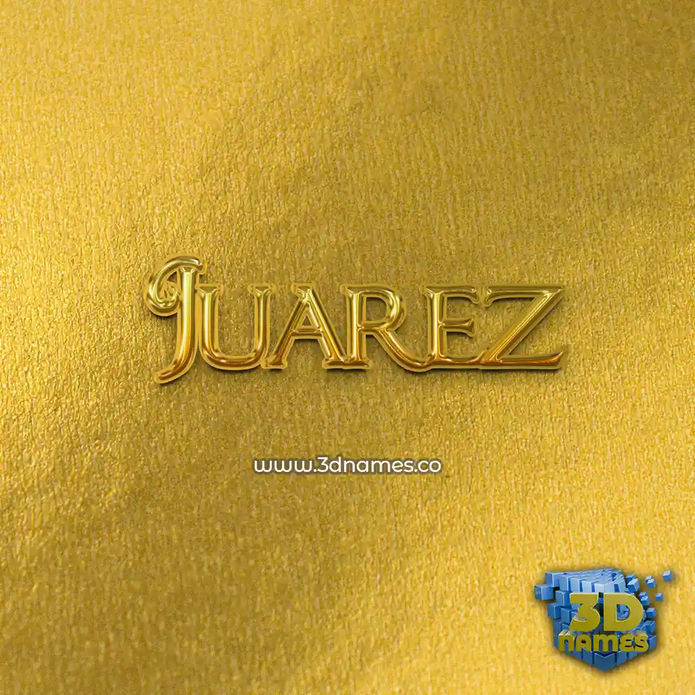 juarez in All Gold style - 3D name wallpaper