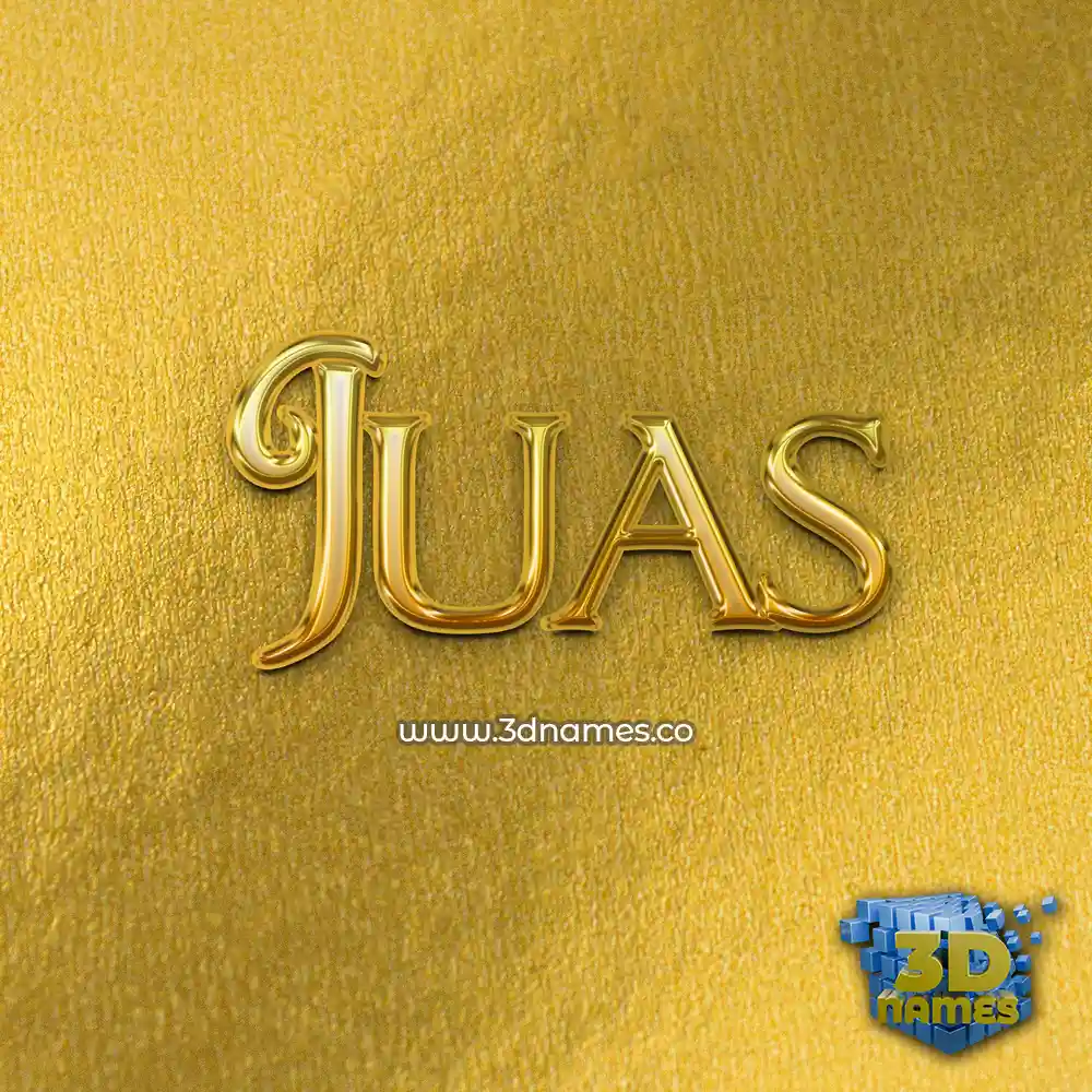 juas in All Gold style - 3D name wallpaper
