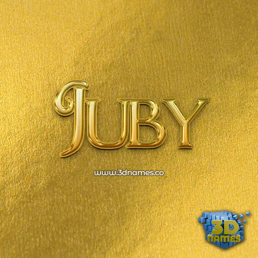juby in All Gold style - 3D name wallpaper