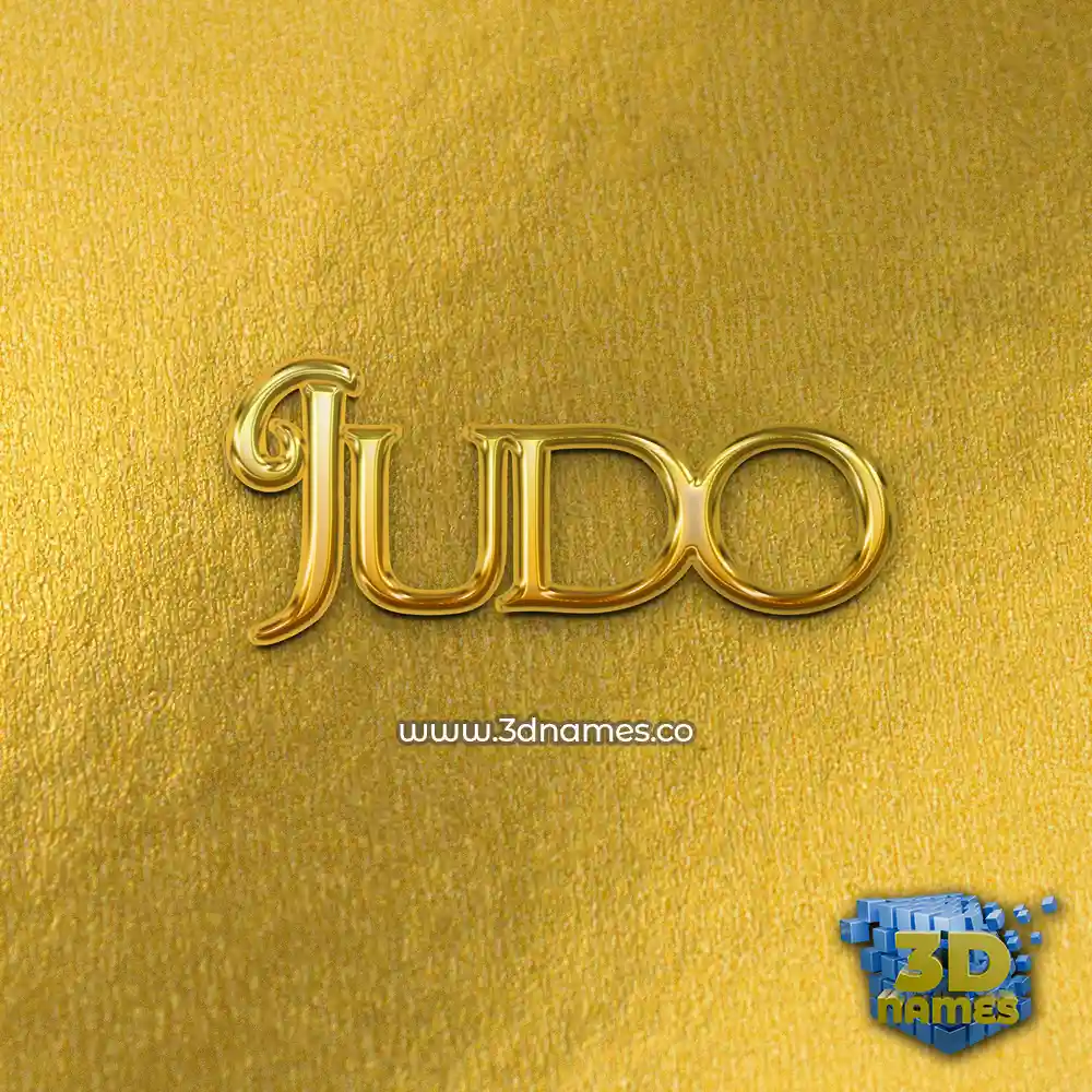 judo in All Gold style - 3D name wallpaper