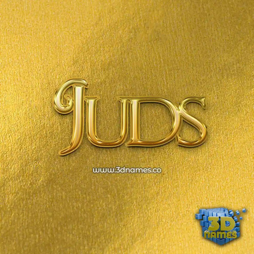 juds in All Gold style - 3D name wallpaper