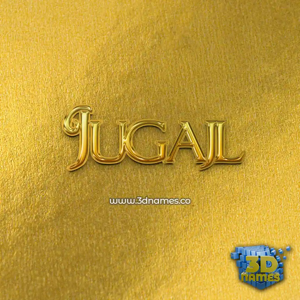 jugajl in All Gold style - 3D name wallpaper