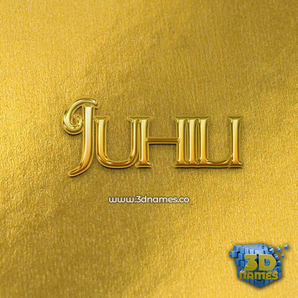juhili in All Gold style - 3D name wallpaper