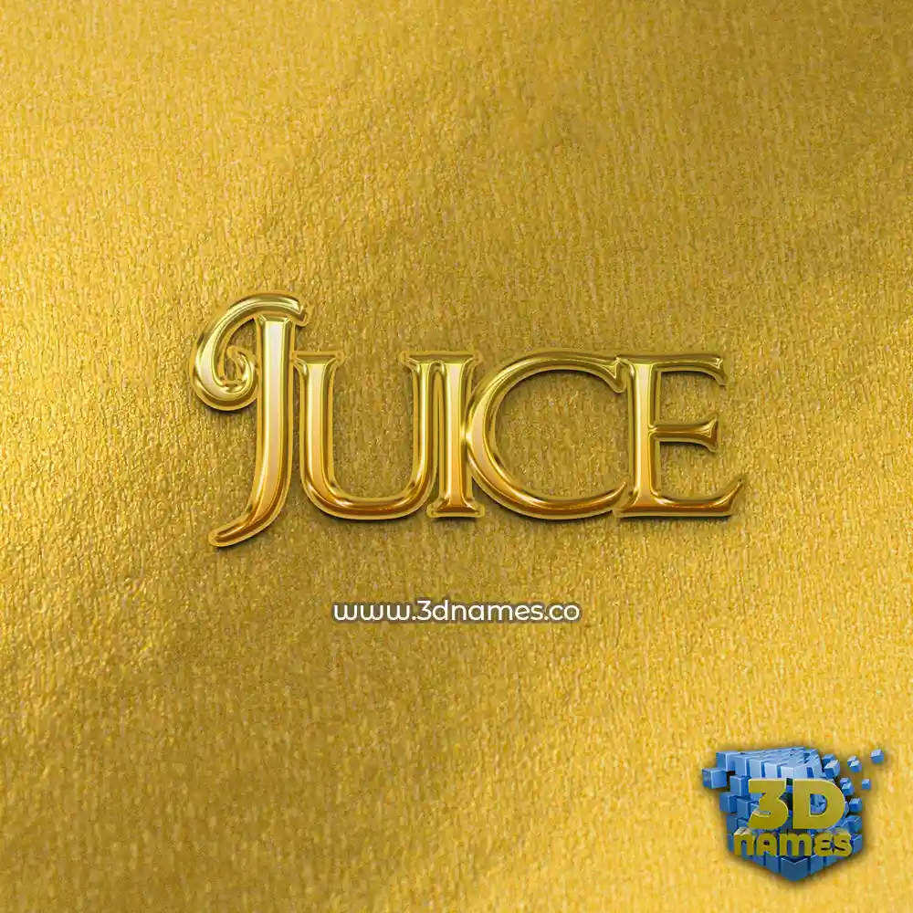 juice in All Gold style - 3D name wallpaper