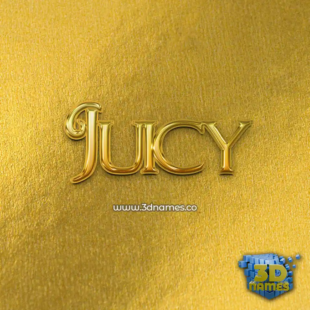juicy in All Gold style - 3D name wallpaper