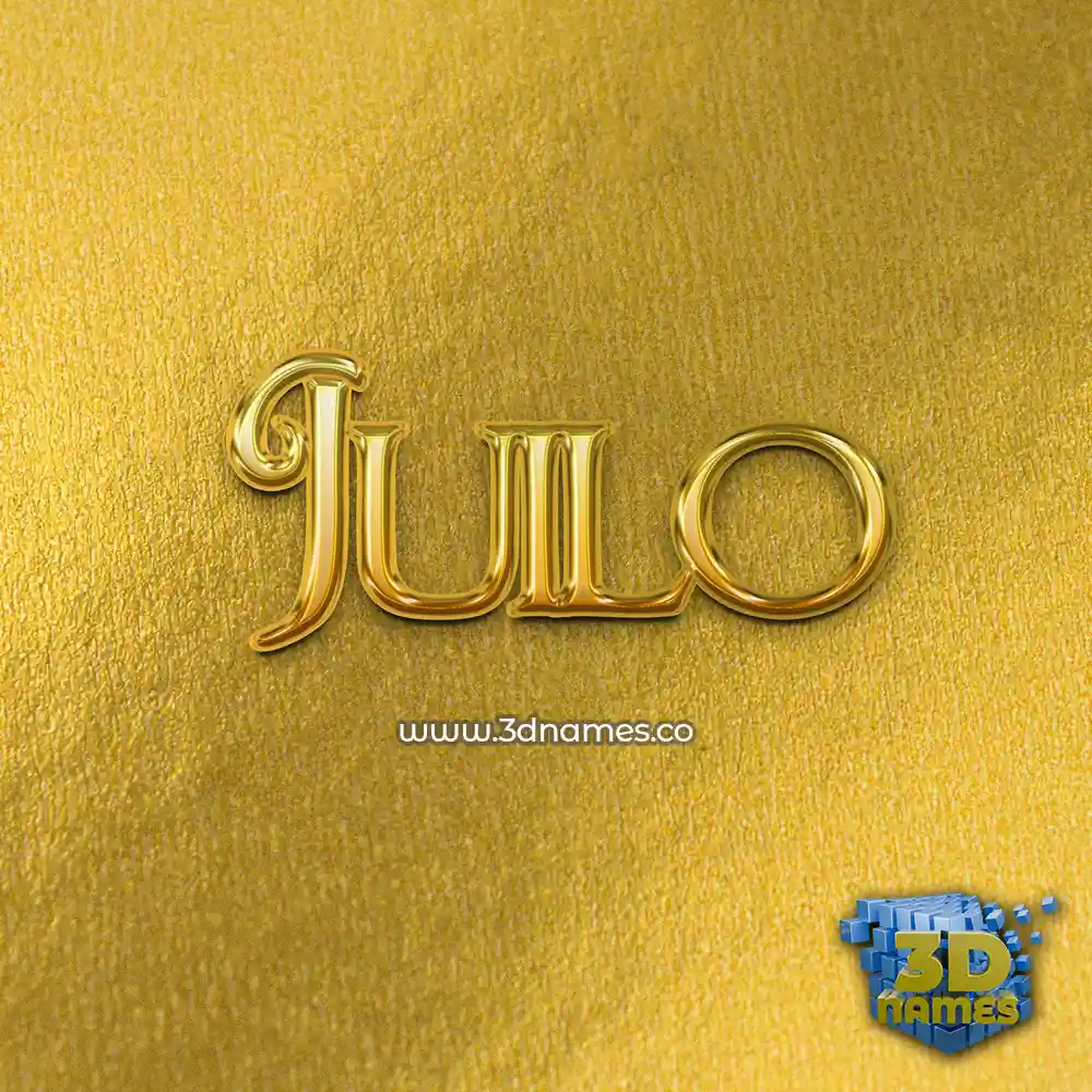 juilo in All Gold style - 3D name wallpaper