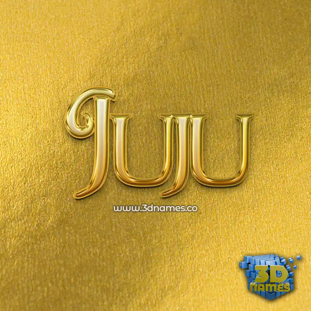 juju in All Gold style - 3D name wallpaper