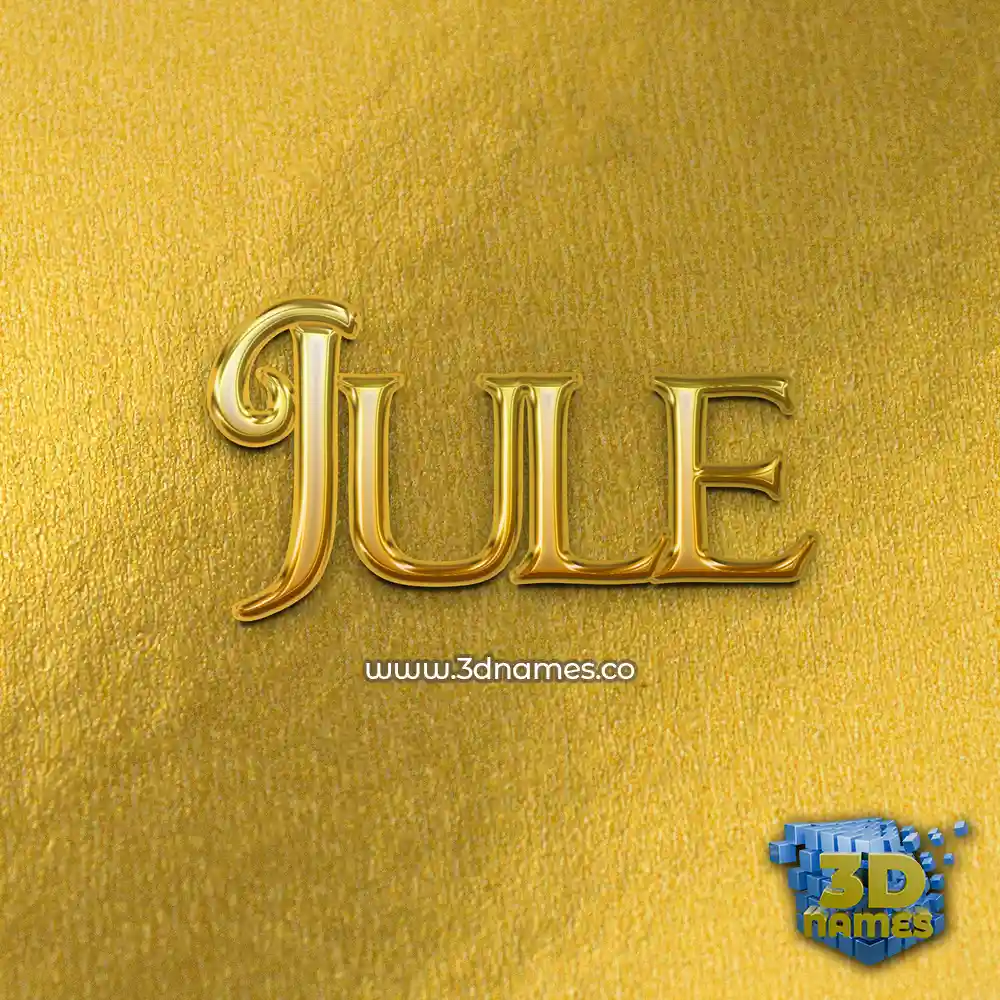 jule in All Gold style - 3D name wallpaper