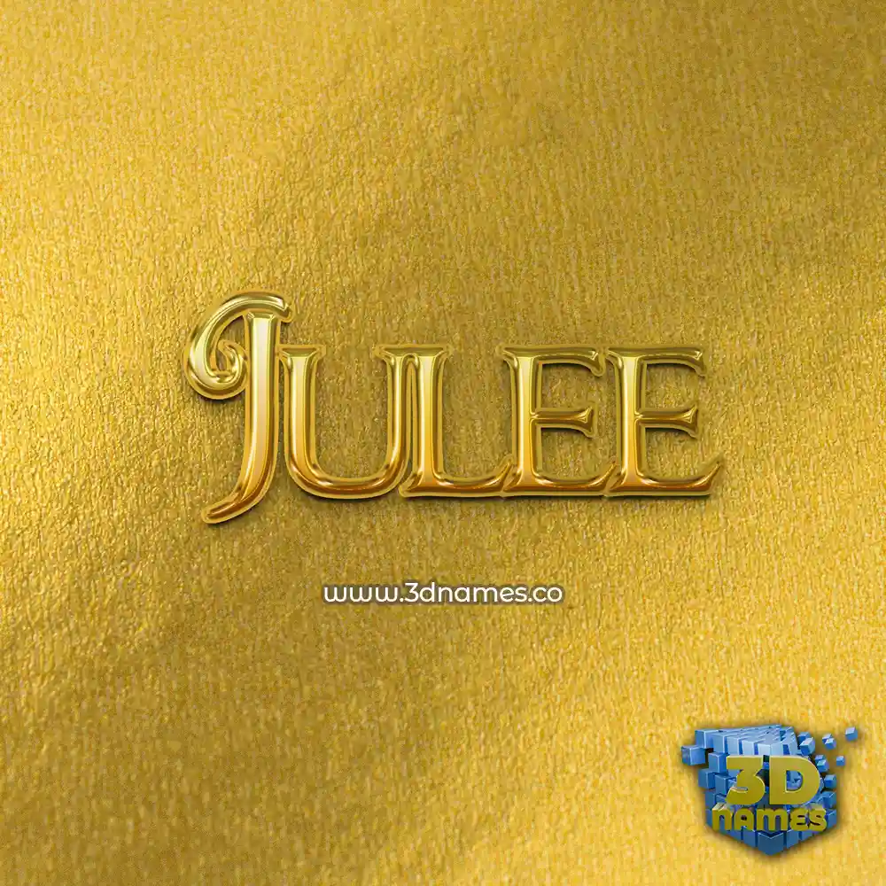 julee in All Gold style - 3D name wallpaper