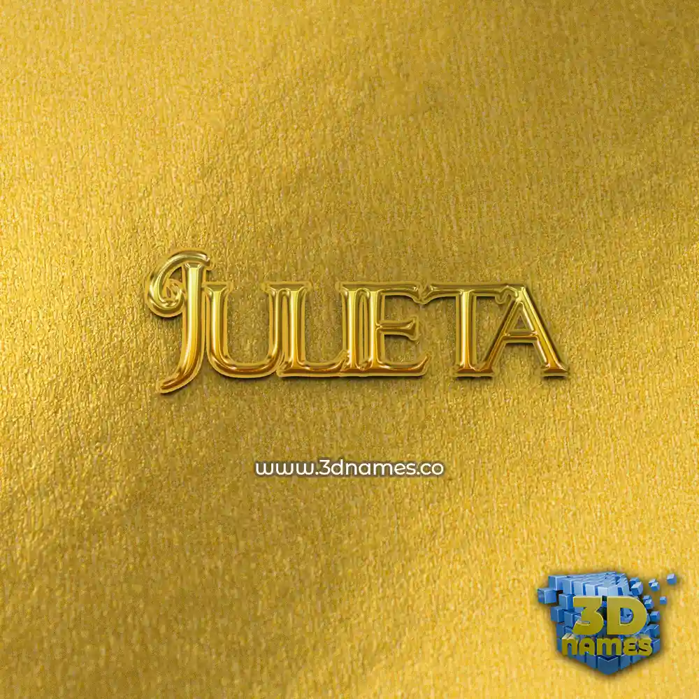 julieta in All Gold style - 3D name wallpaper