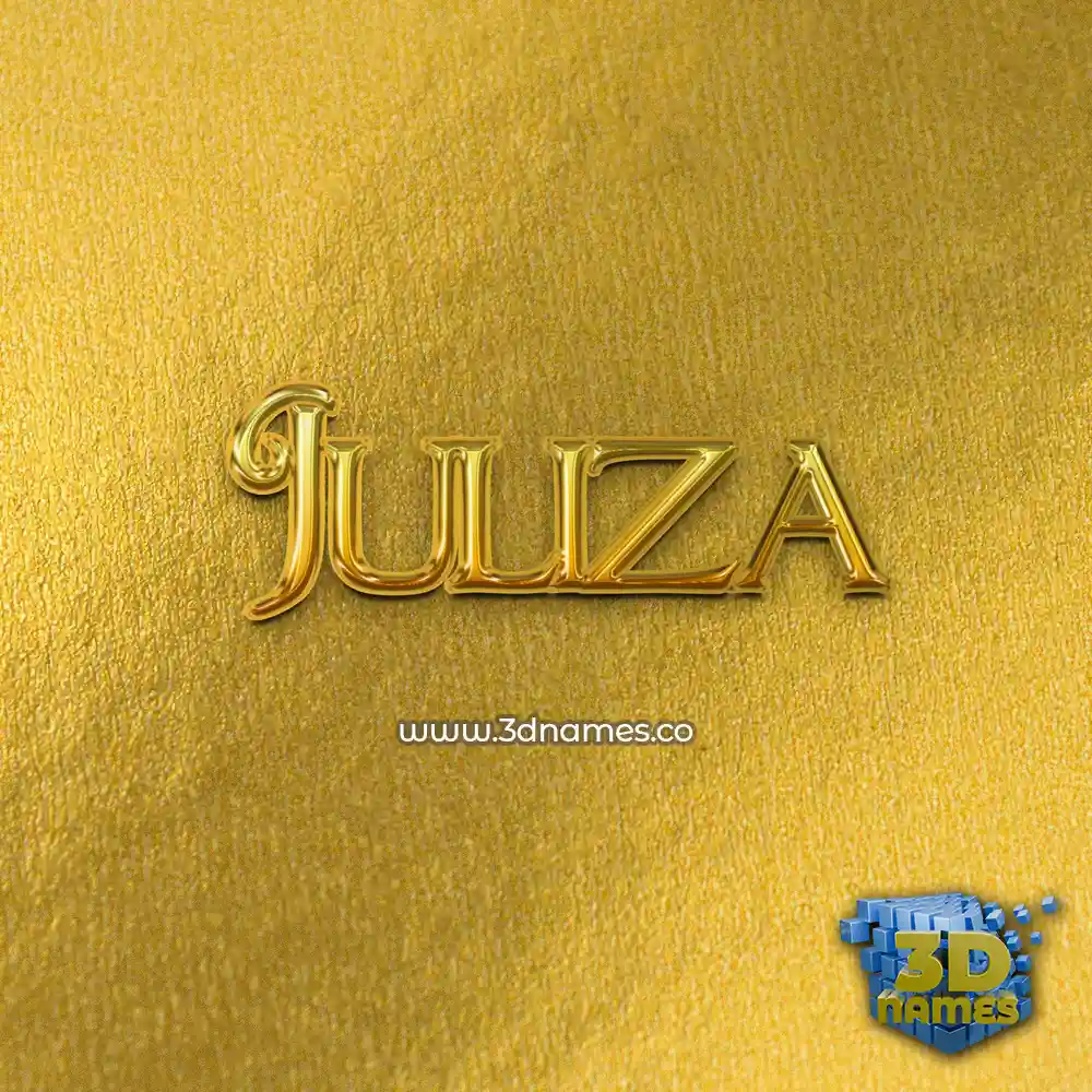 juliza in All Gold style - 3D name wallpaper