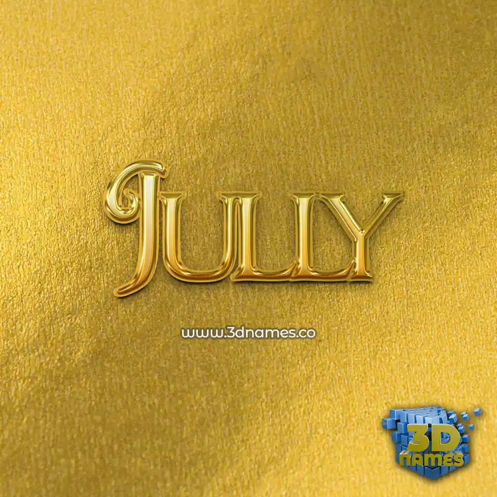 jully in All Gold style - 3D name wallpaper