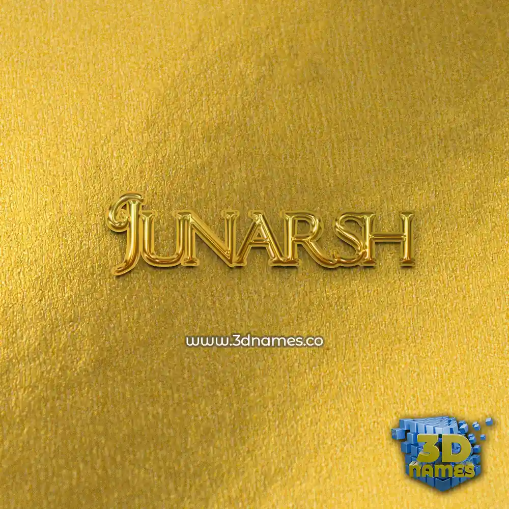 junarsh in All Gold style - 3D name wallpaper