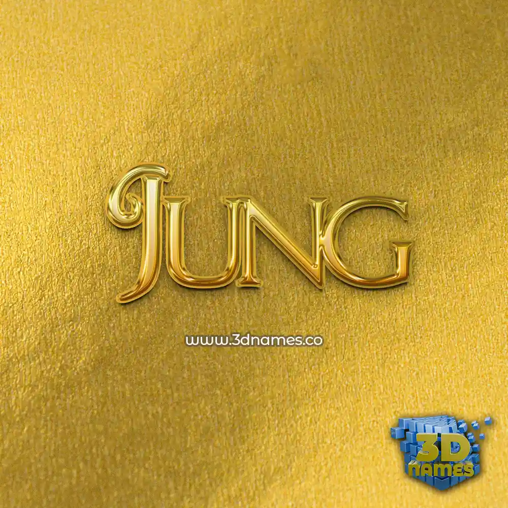 jung in All Gold style - 3D name wallpaper