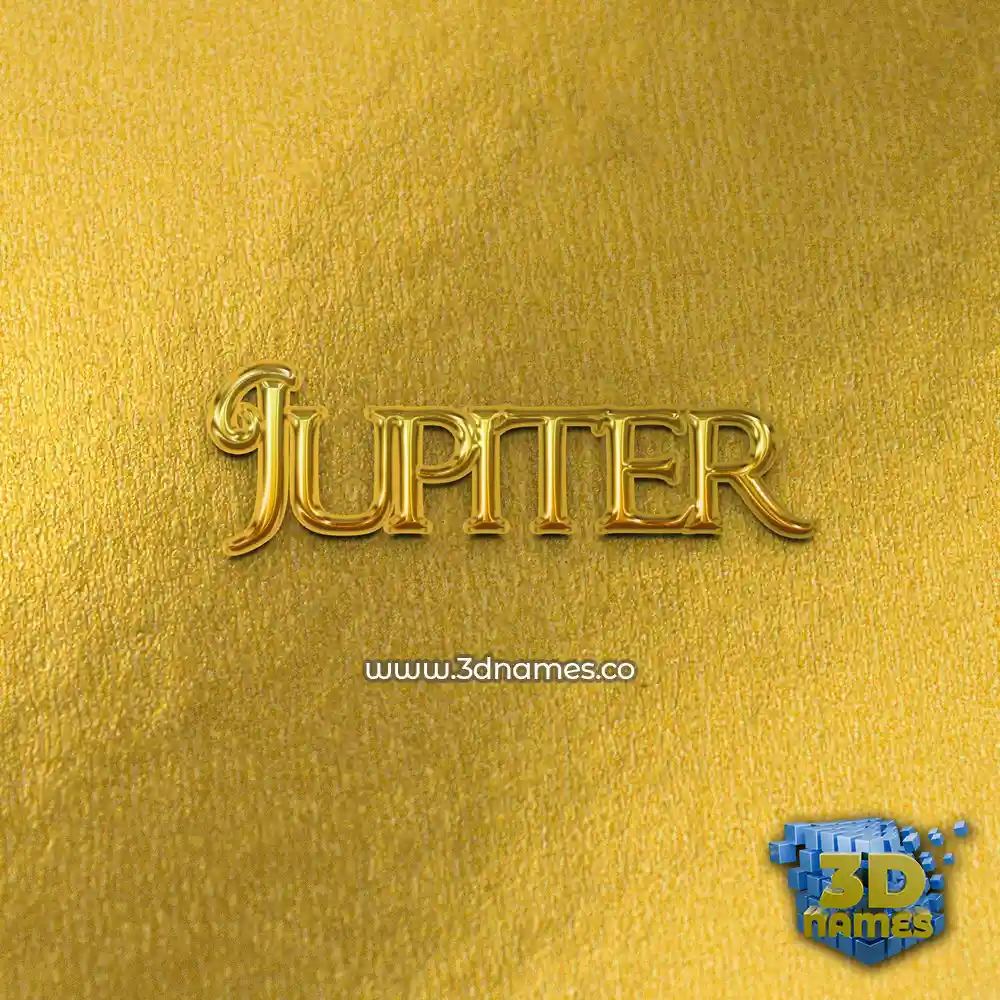 jupiter in All Gold style - 3D name wallpaper