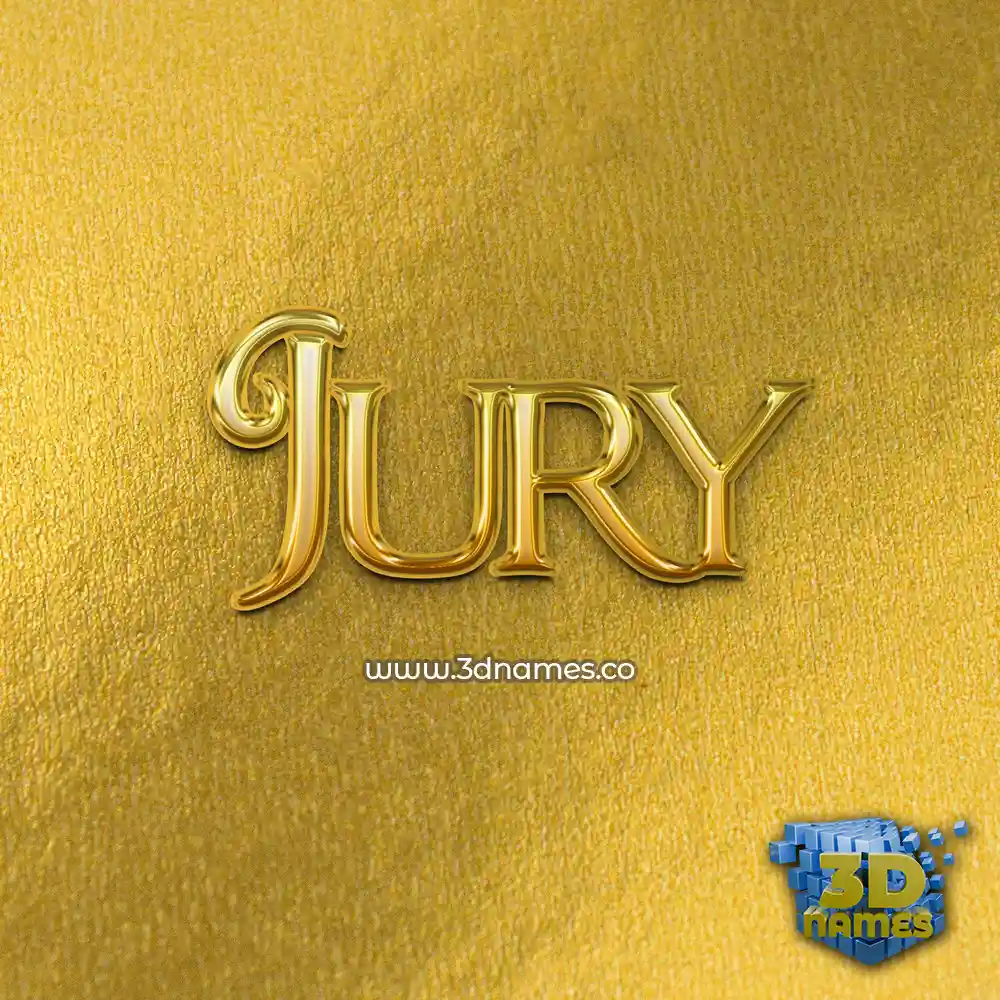 jury in All Gold style - 3D name wallpaper