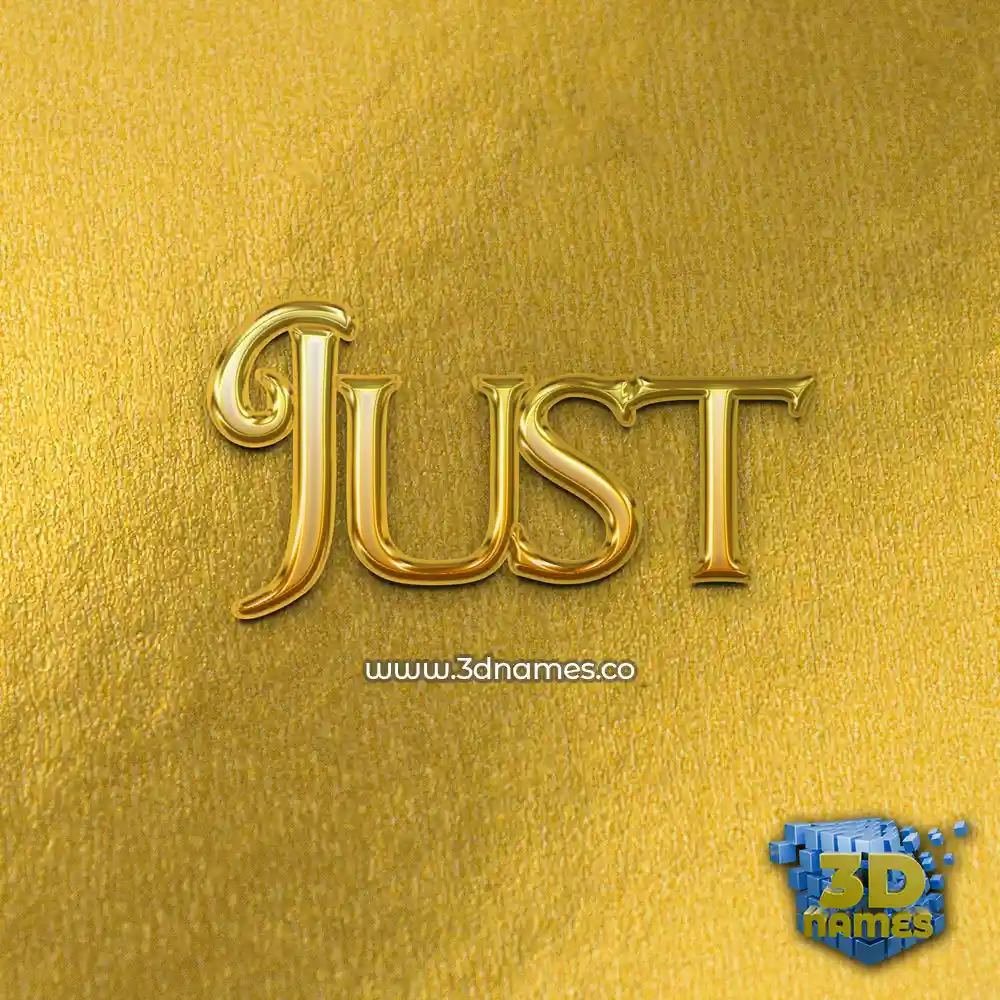just in All Gold style - 3D name wallpaper