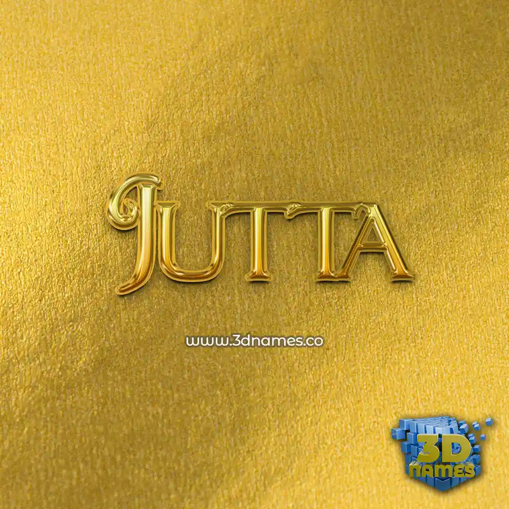 jutta in All Gold style - 3D name wallpaper