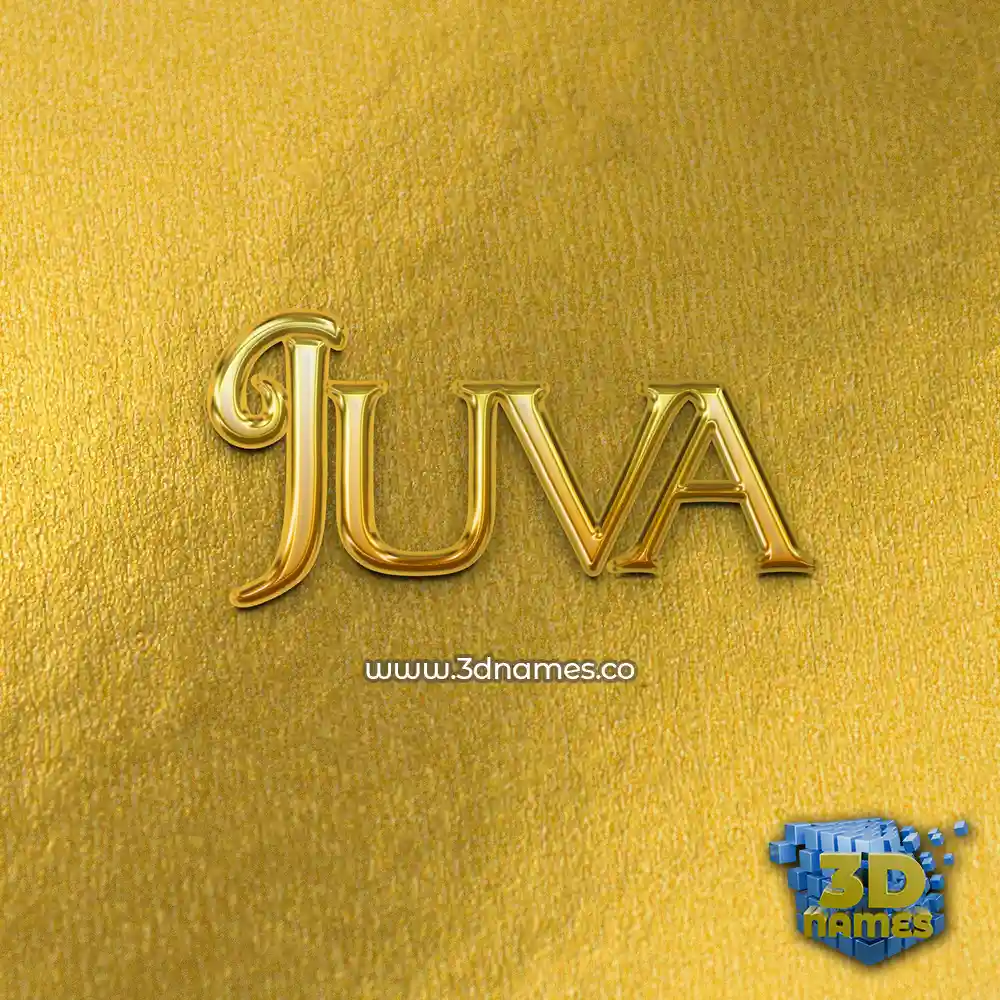 juva in All Gold style - 3D name wallpaper