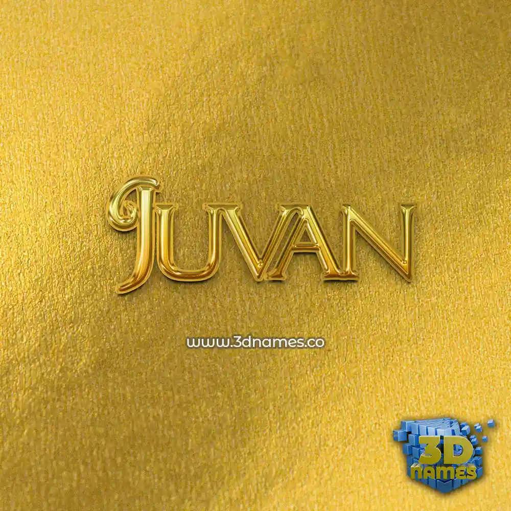 juvan in All Gold style - 3D name wallpaper