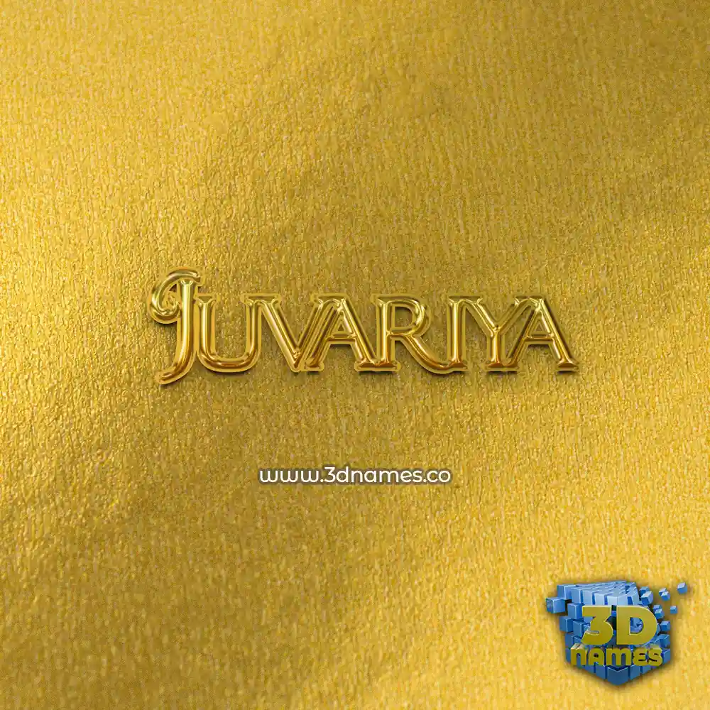 juvariya in All Gold style - 3D name wallpaper