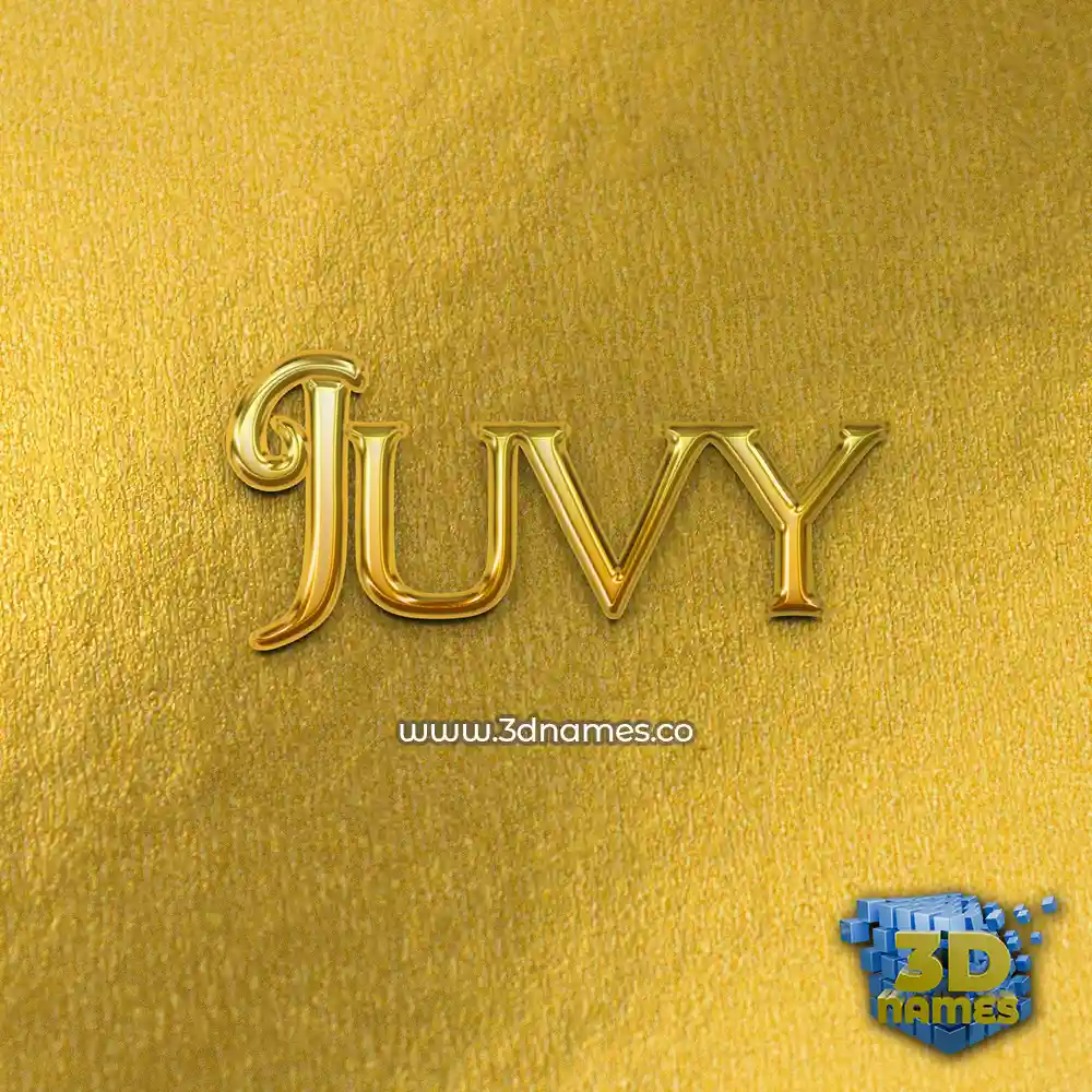 juvy in All Gold style - 3D name wallpaper