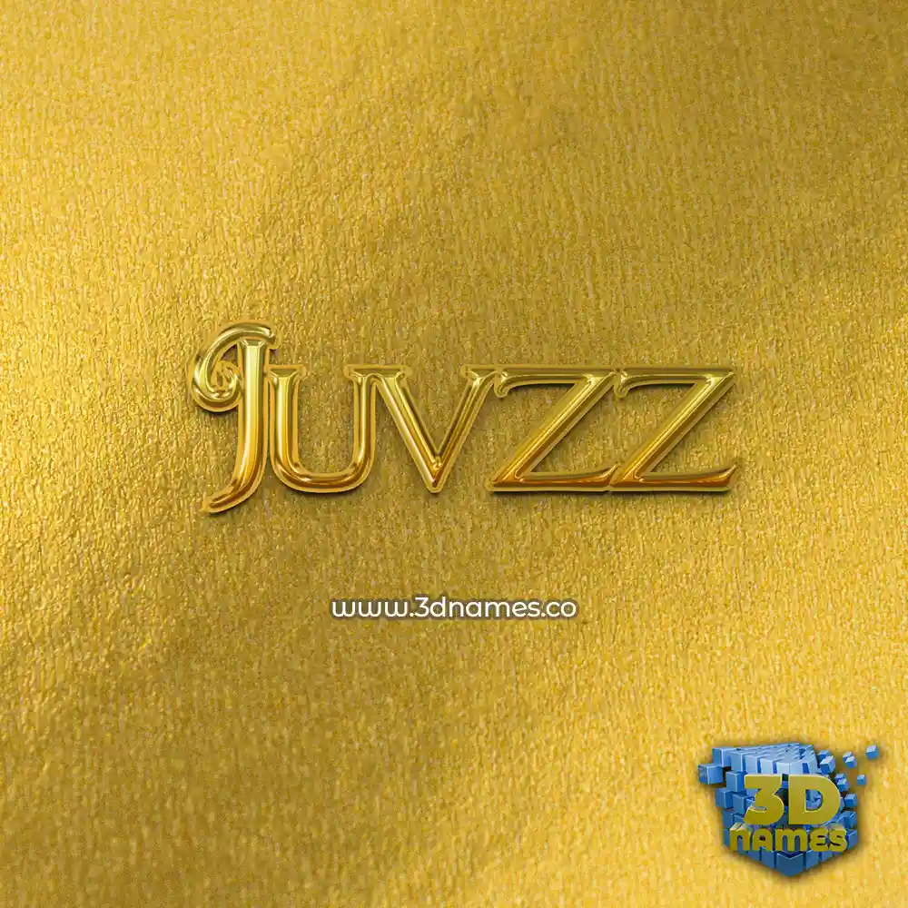 juvzz in All Gold style - 3D name wallpaper