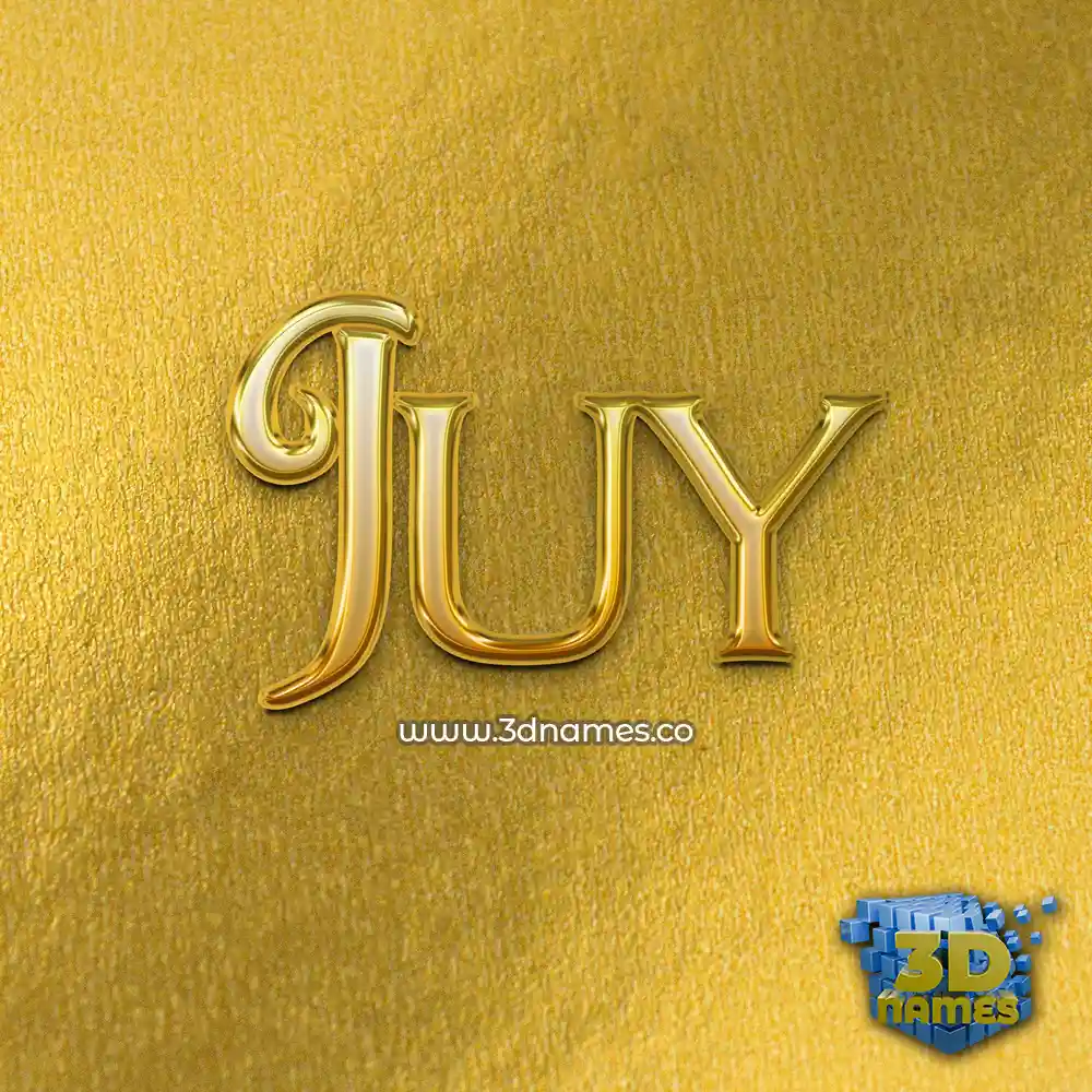 juy in All Gold style - 3D name wallpaper