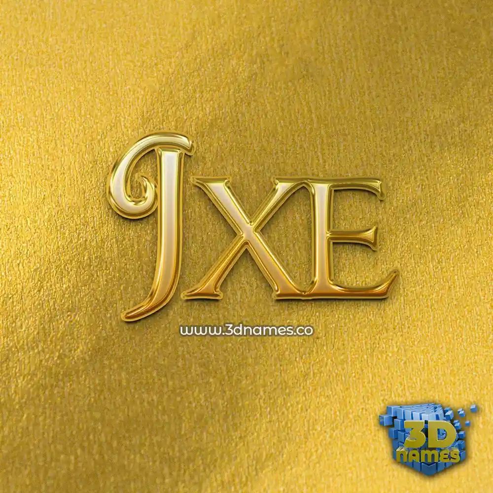 jxe in All Gold style - 3D name wallpaper