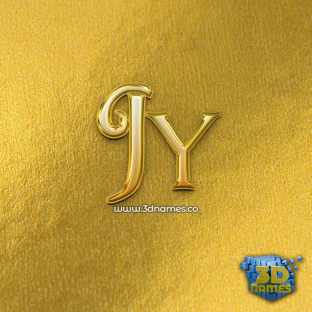 jy in All Gold style - 3D name wallpaper