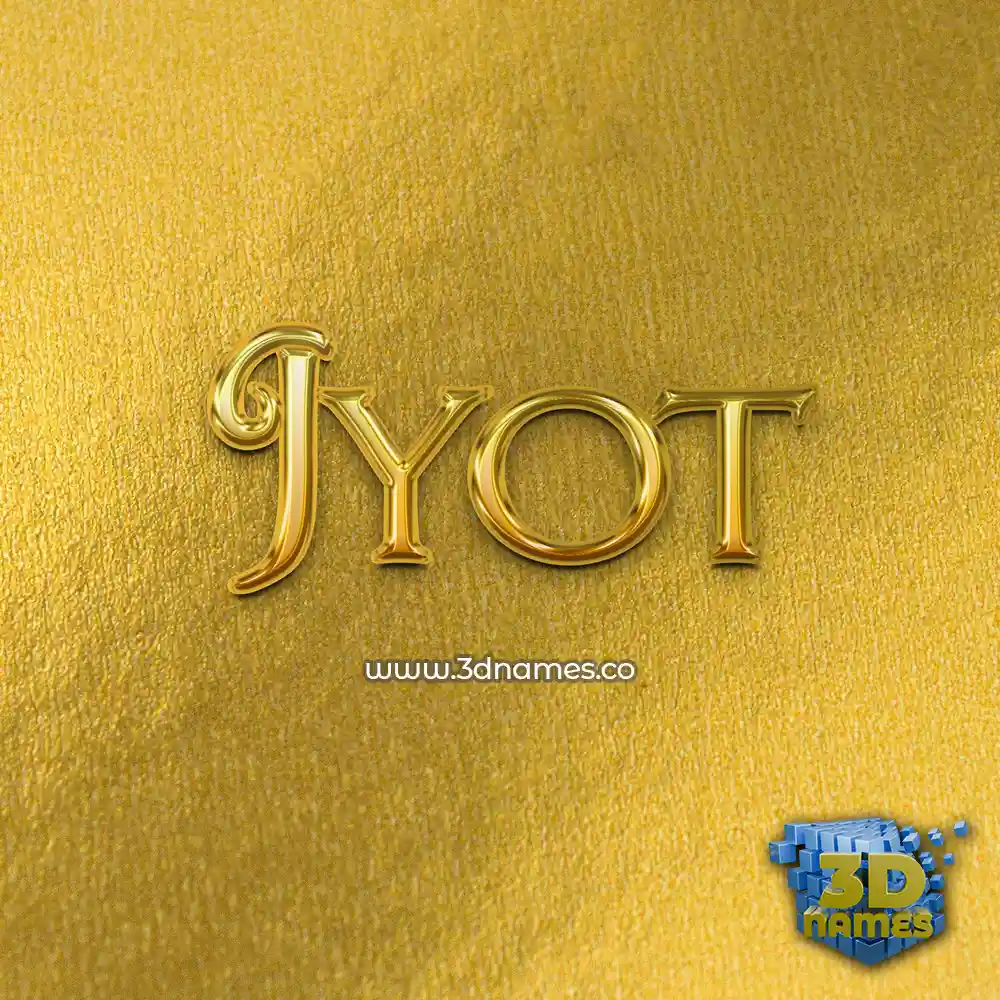 jyot in All Gold style - 3D name wallpaper
