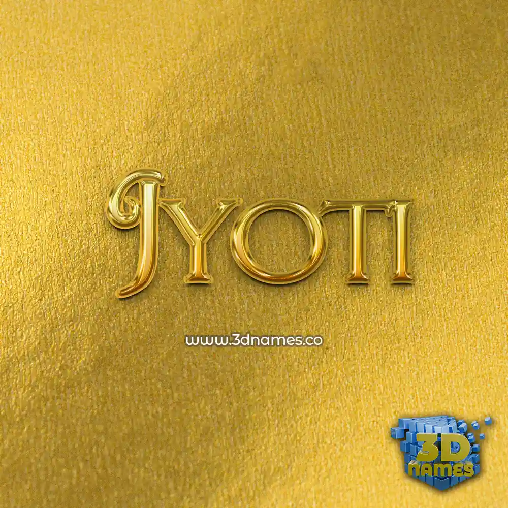 jyoti in All Gold style - 3D name wallpaper