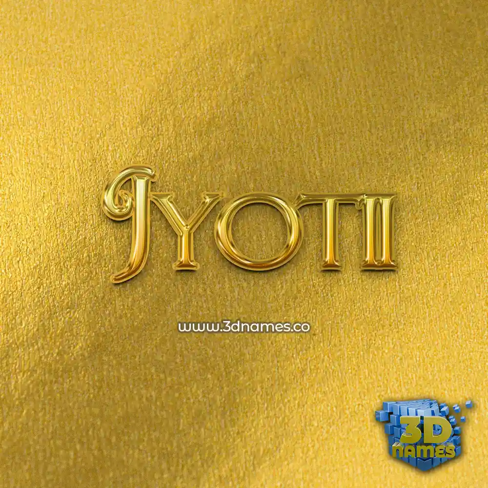 jyotii in All Gold style - 3D name wallpaper