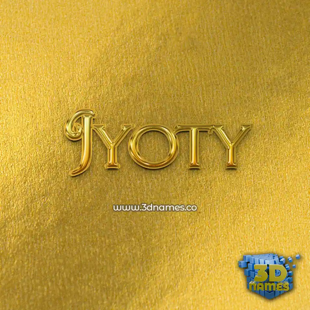 jyoty in All Gold style - 3D name wallpaper