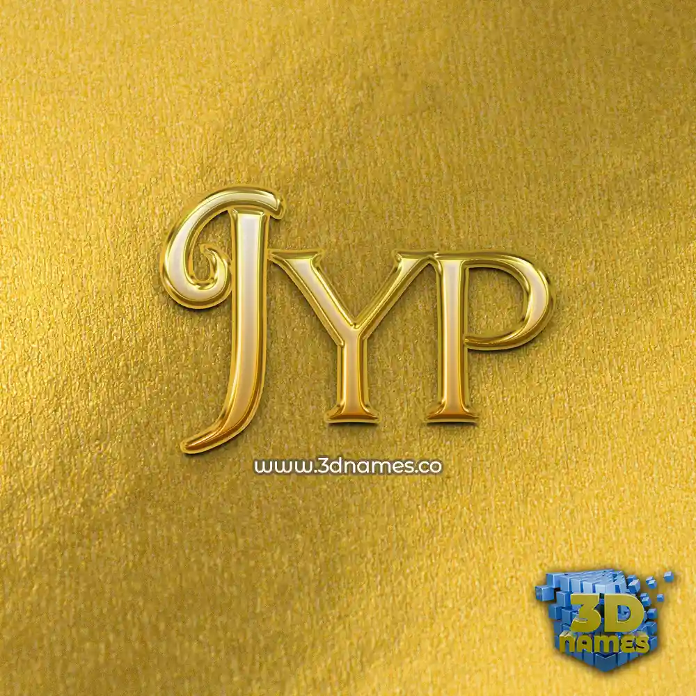 jyp in All Gold style - 3D name wallpaper